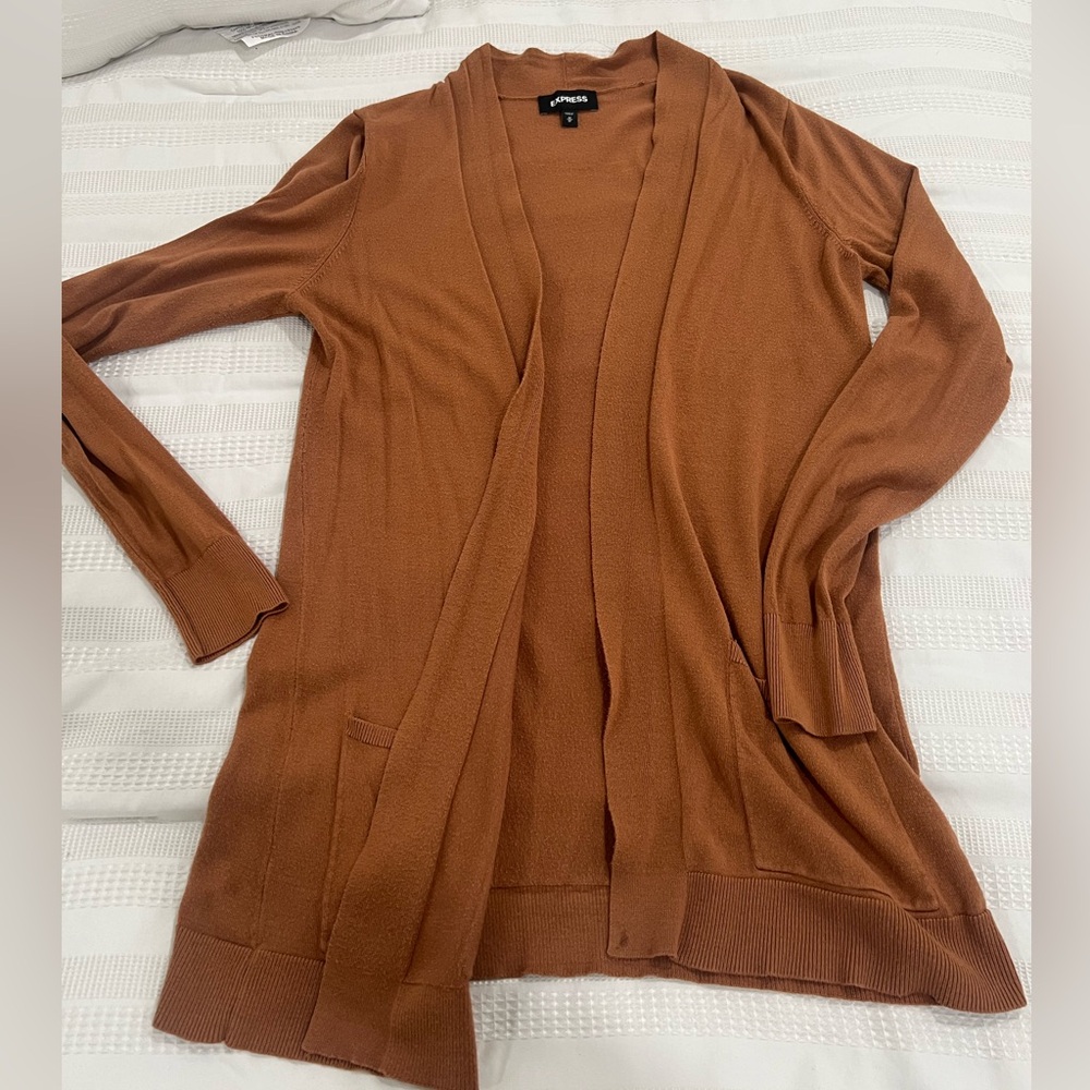 EXPRESS Women's Tan Open Front Cardigan